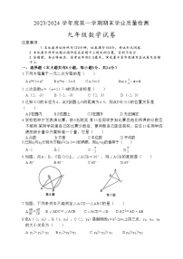 江苏省盐城市盐都区2023-2024学年九年级上学期1月期末数学试题