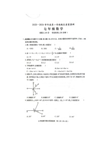 广东省茂名市电白区2023-2024学年上学期七年级数学期末质量监测期末试题