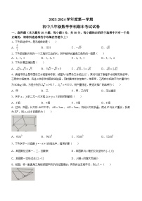 广东省梅州市梅县区2023-2024学年八年级上学期期末数学试题