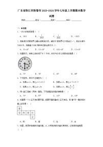 广东省阳江市阳春市2023-2024学年七年级上学期期末数学试题(含答案)