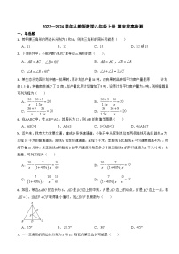 人教版2023—2024学年数学八年级上册 期末拔高检测