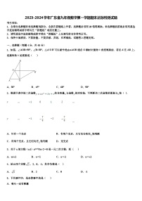 2023-2024学年广东省九年级数学第一学期期末达标检测试题
