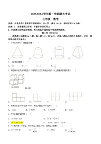 广东省佛山市禅城区2023-2024学年七年级上学期期末数学试题(无答案)