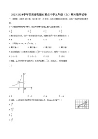 2023-2024学年甘肃省张掖市重点中学九年级（上）期末数学试卷