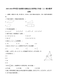 2023-2024学年四川省绵阳市游仙区示范学校八年级（上）期末数学试卷（含解析）