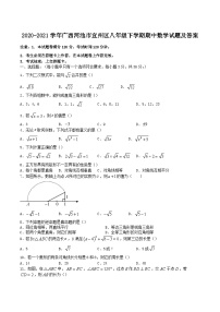 2020-2021学年广西河池市宜州区八年级下学期期中数学试题及答案