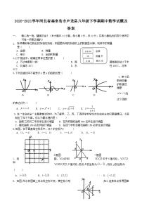 2020-2021学年河北省秦皇岛市卢龙县八年级下学期期中数学试题及答案