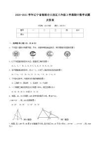 2020-2021学年辽宁省盘锦市大洼区八年级上学期期中数学试题及答案