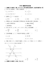 上海市嘉定区2024年中考一模数学考试试卷附答案