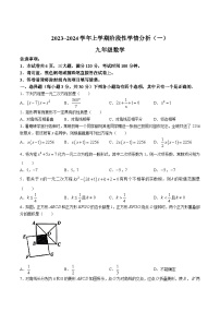 河南省平顶山市汝州市部分学校2024届九年级上学期9月月考数学试卷(含答案)