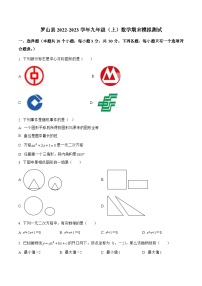 河南省信阳市罗山县2023届九年级上学期期末模拟测试数学试卷(含解析)