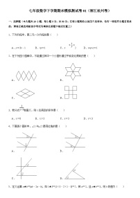 七年级数学下学期期末模拟测试卷模拟卷01（浙江杭州卷）（原卷版+解析版）