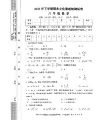 湖南省娄底市娄星区2023-—2024学年八年级上学期期末文化素质检测数学试题