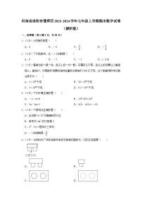 河南省洛阳市偃师区2023-2024学年七年级上学期期末数学试卷+