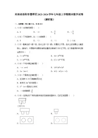 河南省洛阳市偃师区2023-2024学年七年级上学期期末数学试卷+