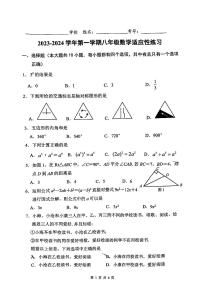 福建省厦门市海沧区2023-2024学年八年级上学期期末数学试卷