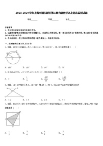 2023-2024学年上海市浦东新区第三教育署数学九上期末监测试题含答案