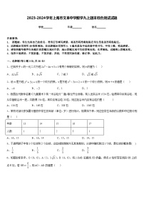 2023-2024学年上海市文来中学数学九上期末综合测试试题含答案