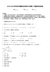 2023-2024学年北京市朝阳区名校数学九年级第一学期期末检测试题含答案