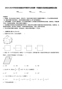 2023-2024学年哈尔滨星光中学数学九年级第一学期期末质量跟踪监视模拟试题含答案