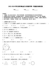 2023-2024学年合肥市蜀山区九年级数学第一学期期末调研试题含答案