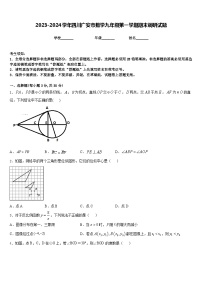 2023-2024学年四川广安市数学九年级第一学期期末调研试题含答案