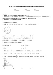 2023-2024学年南师附中集团九年级数学第一学期期末预测试题含答案