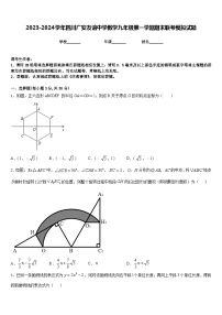 2023-2024学年四川广安友谊中学数学九年级第一学期期末联考模拟试题含答案