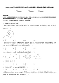 2023-2024学年四川省乐山市名校九年级数学第一学期期末质量检测模拟试题含答案