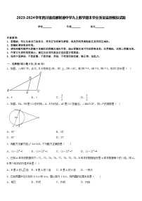 2023-2024学年四川省成都树德中学九上数学期末学业质量监测模拟试题含答案