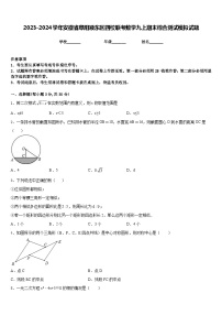 2023-2024学年安徽省阜阳颍东区四校联考数学九上期末综合测试模拟试题含答案