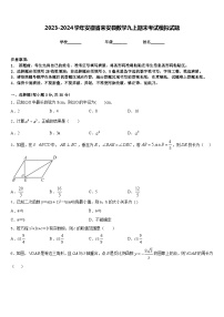 2023-2024学年安徽省来安县数学九上期末考试模拟试题含答案