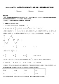 2023-2024学年山东省临沂兰陵县联考九年级数学第一学期期末达标检测试题含答案