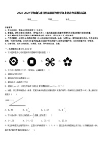 2023-2024学年山东省日照莒县联考数学九上期末考试模拟试题含答案