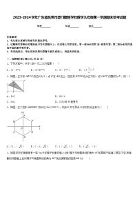 2023-2024学年广东省东莞市虎门捷胜学校数学九年级第一学期期末统考试题含答案