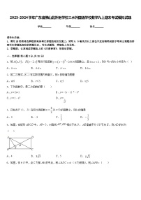 2023-2024学年广东省佛山北外附学校三水外国语学校数学九上期末考试模拟试题含答案