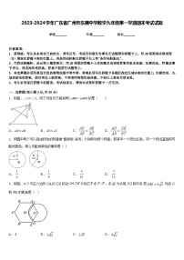 2023-2024学年广东省广州市东圃中学数学九年级第一学期期末考试试题含答案