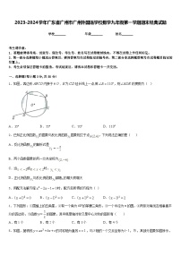 2023-2024学年广东省广州市广州外国语学校数学九年级第一学期期末经典试题含答案