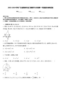 2023-2024学年广东省惠州市龙门县数学九年级第一学期期末调研试题含答案