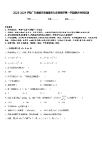 2023-2024学年广东省韶关市南雄市九年级数学第一学期期末预测试题含答案