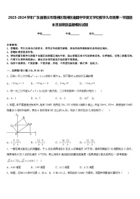 2023-2024学年广东省肇庆市端州区端州区南国中学英文学校数学九年级第一学期期末质量跟踪监视模拟试题含答案