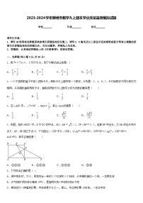 2023-2024学年柳州市数学九上期末学业质量监测模拟试题含答案