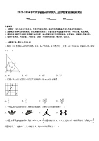 2023-2024学年江苏省扬州市教院九上数学期末监测模拟试题含答案