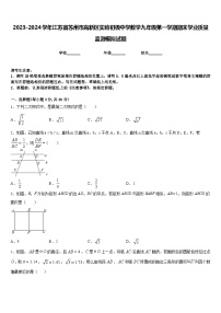 2023-2024学年江苏省苏州市高新区实验初级中学数学九年级第一学期期末学业质量监测模拟试题含答案