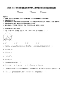 2023-2024学年江苏省盐城市阜宁县九上数学期末学业质量监测模拟试题含答案