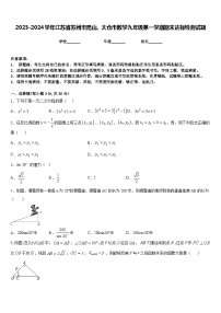 2023-2024学年江苏省苏州市昆山、太仓市数学九年级第一学期期末达标检测试题含答案