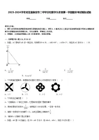 2023-2024学年河北省保定市二中学分校数学九年级第一学期期末考试模拟试题含答案