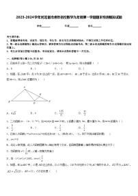 2023-2024学年河北省沧州市名校数学九年级第一学期期末检测模拟试题含答案