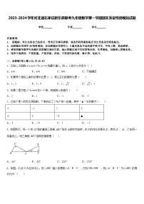 2023-2024学年河北省石家庄新乐县联考九年级数学第一学期期末质量检测模拟试题含答案