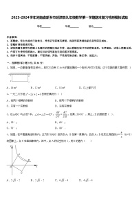 2023-2024学年河南省新乡市延津县九年级数学第一学期期末复习检测模拟试题含答案